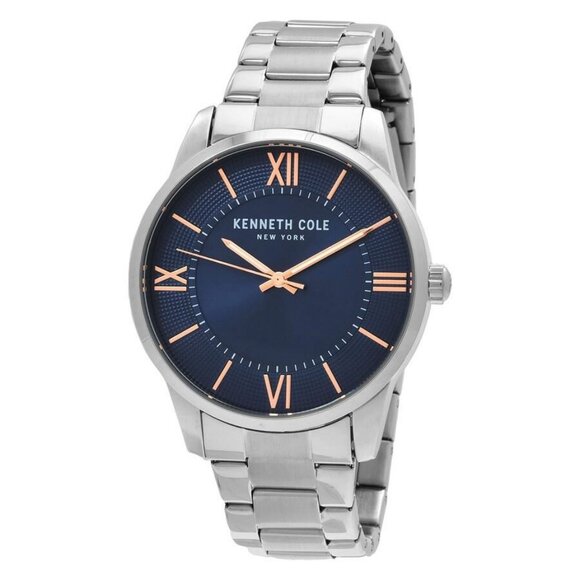 NWT Authentic Kenneth Cole New York Quartz Blue Dial Men's Watch - Picture 1 of 3